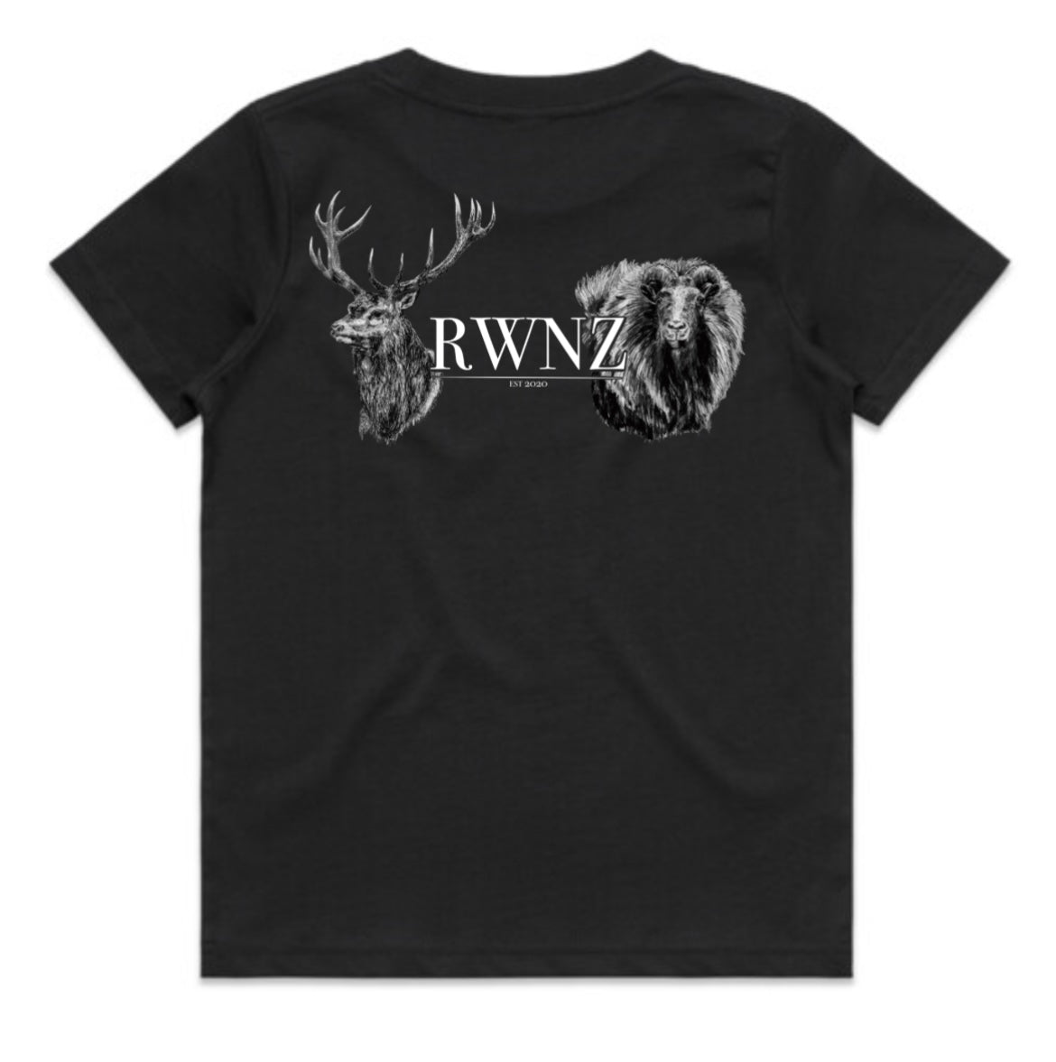 Kids Stag and Bull Tahr Head T-Shirt