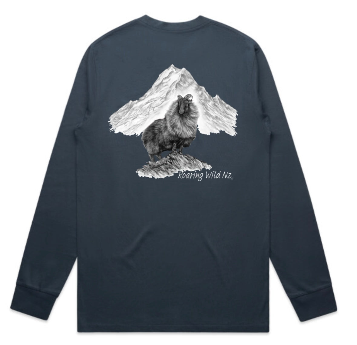 Bull Tahr with Mt Cook Long Sleeve