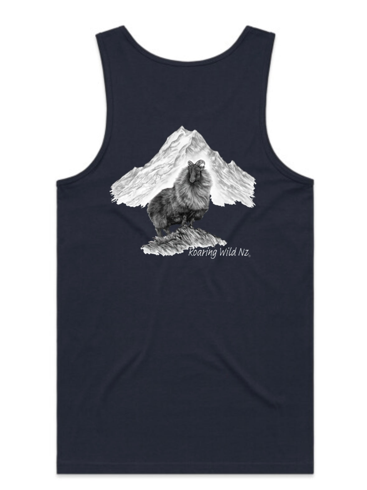 Bull Tahr with Mt Cook Singlet