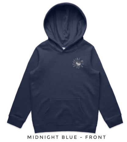 Kids Black and White Chamois Hoodie