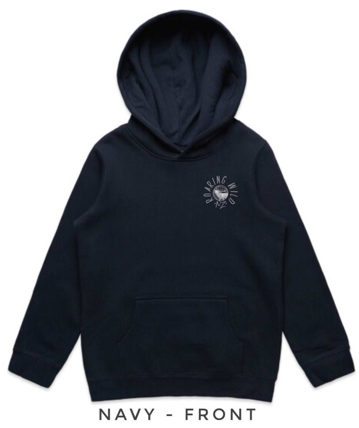 Kids Black and White Chamois Hoodie