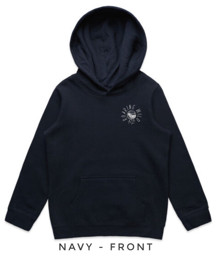 Kids Black and White Chamois Hoodie