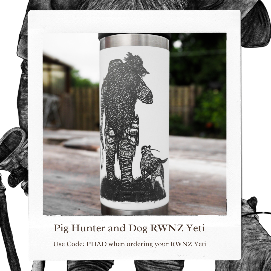 Pig Hunter and Dog RWNZ Custom Yeti