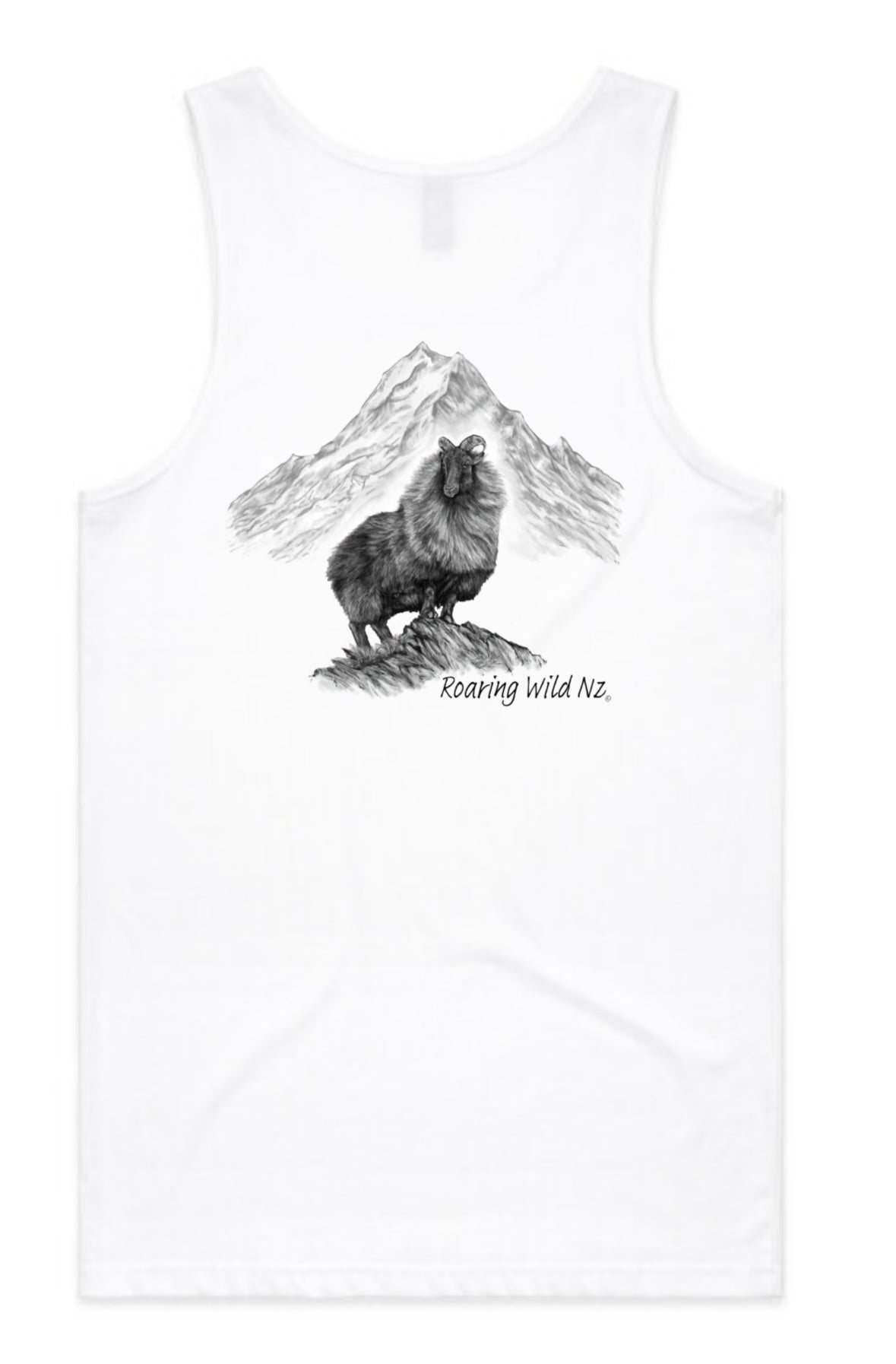 Bull Tahr with Mt Cook Singlet