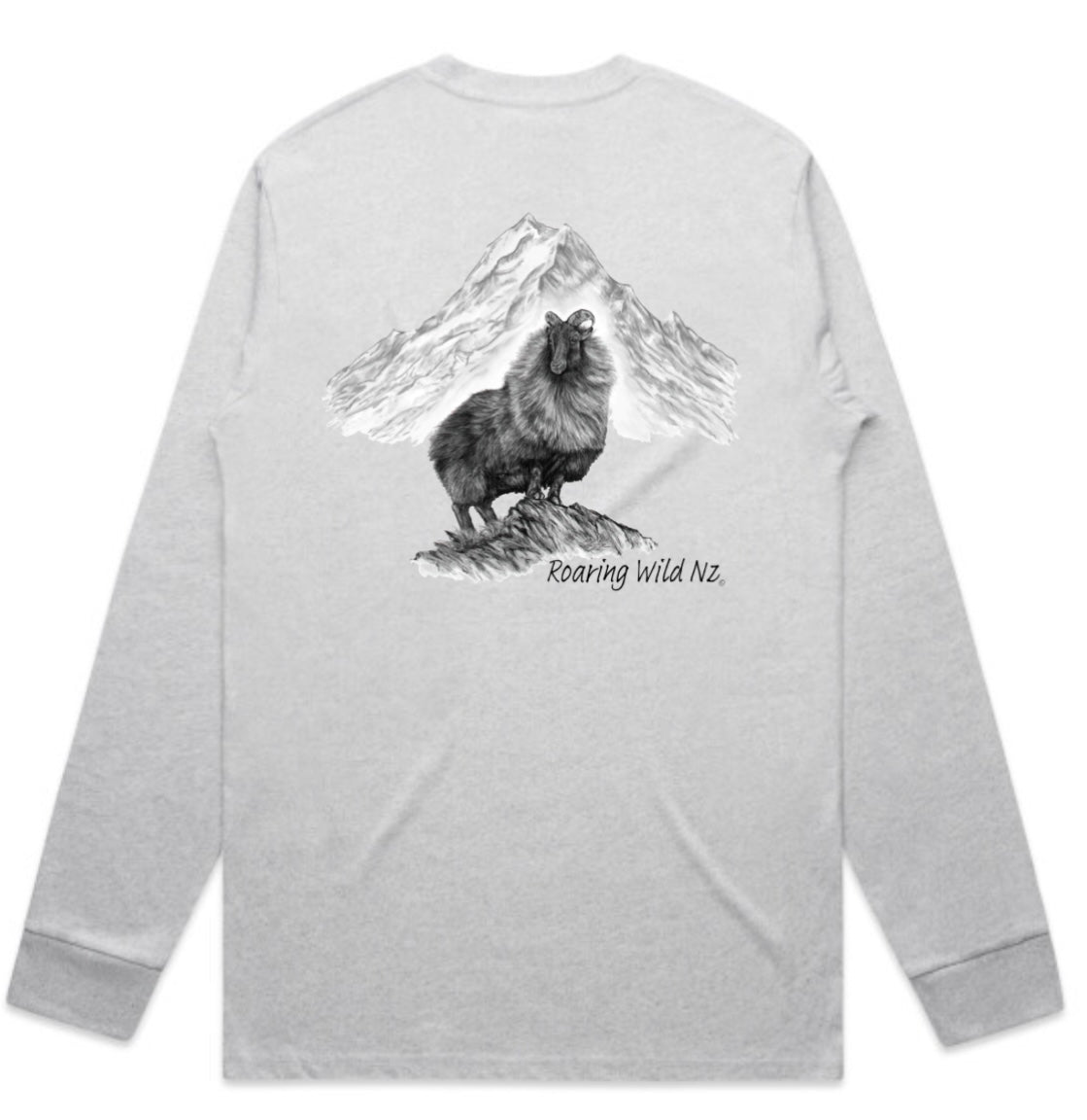 Bull Tahr with Mt Cook Long Sleeve