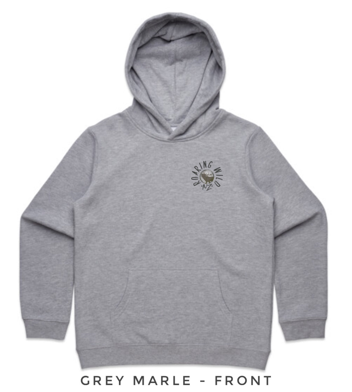 Kids Black and White Chamois Hoodie