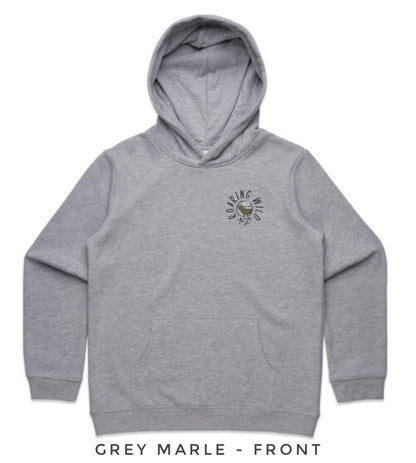 Kids Black and White Chamois Hoodie