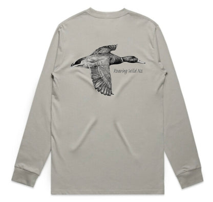 Black and White Mallard Long Sleeve