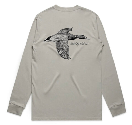 Black and White Mallard Long Sleeve