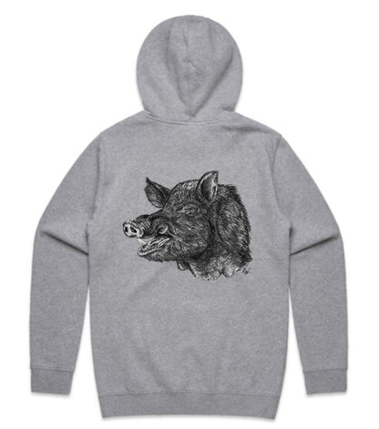 Black and White Boar Head Hoodie
