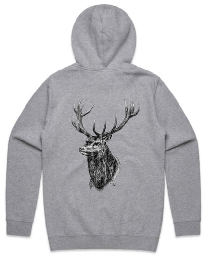 Black and White Stag Head Hoodie
