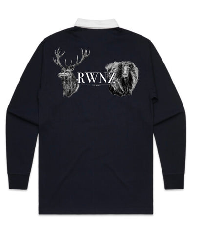 Stag and Bull Tahr Heads Rugby Jersey