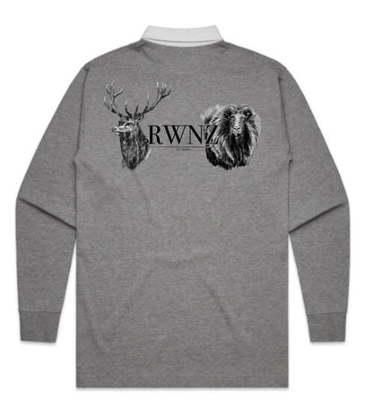 Stag and Bull Tahr Heads Rugby Jersey