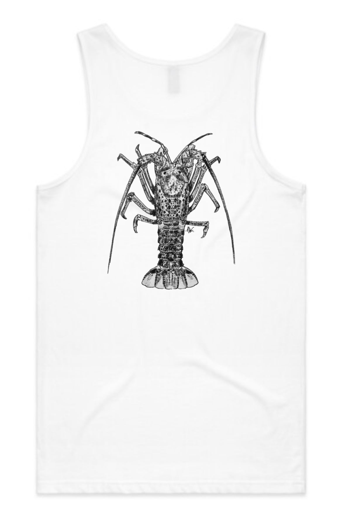Black and White Crayfish Singlet
