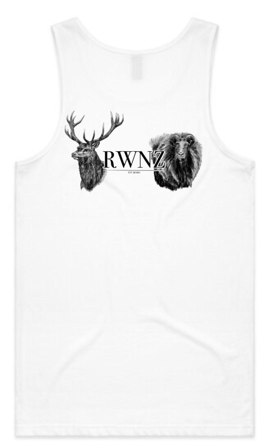 Red Stag and Bull Tahr Head Singlet