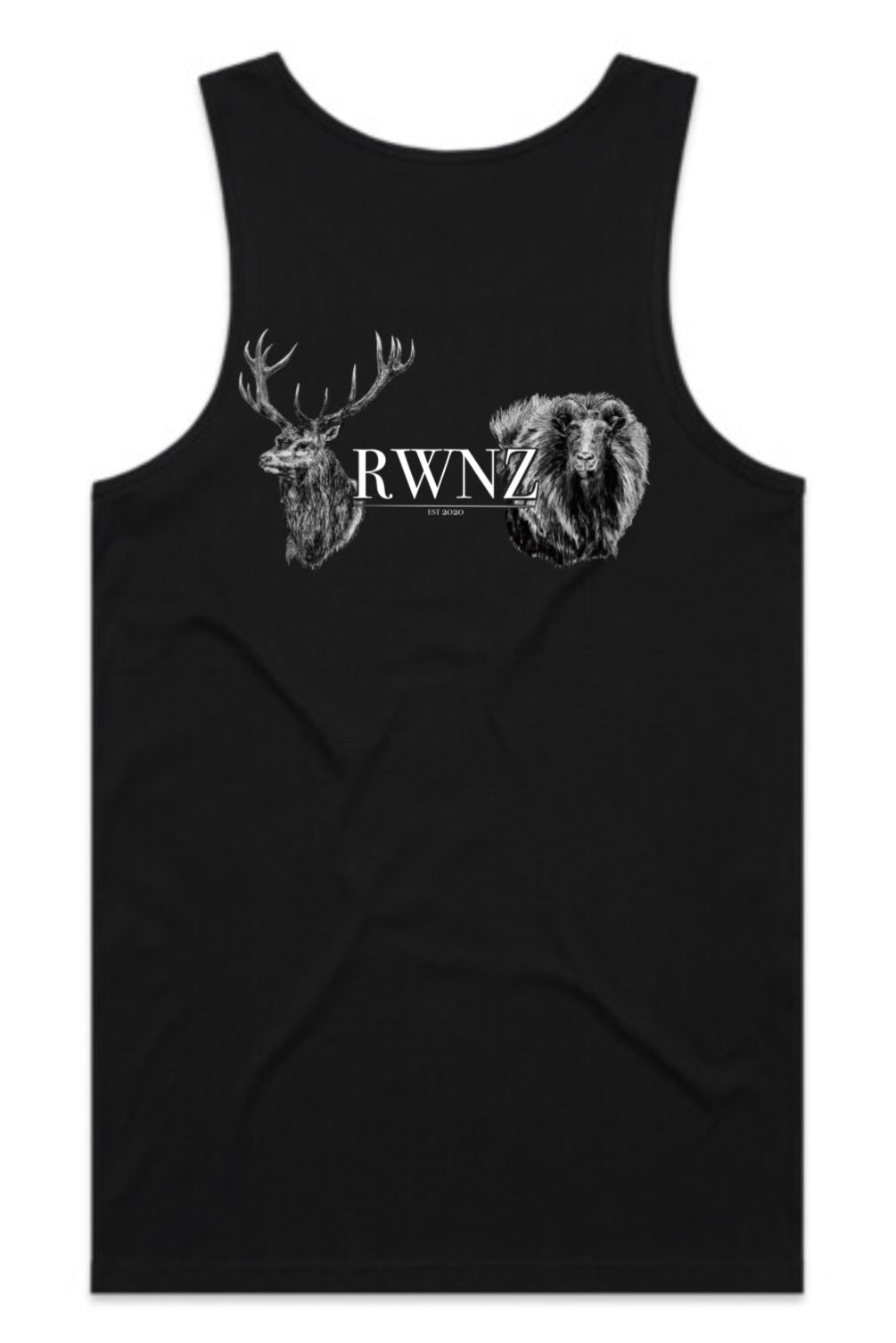 Red Stag and Bull Tahr Head Singlet