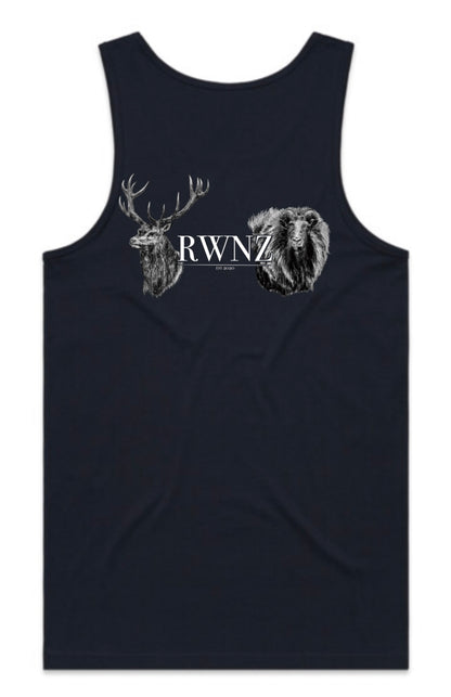 Red Stag and Bull Tahr Head Singlet