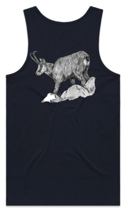 Black and White Chamois Singlet