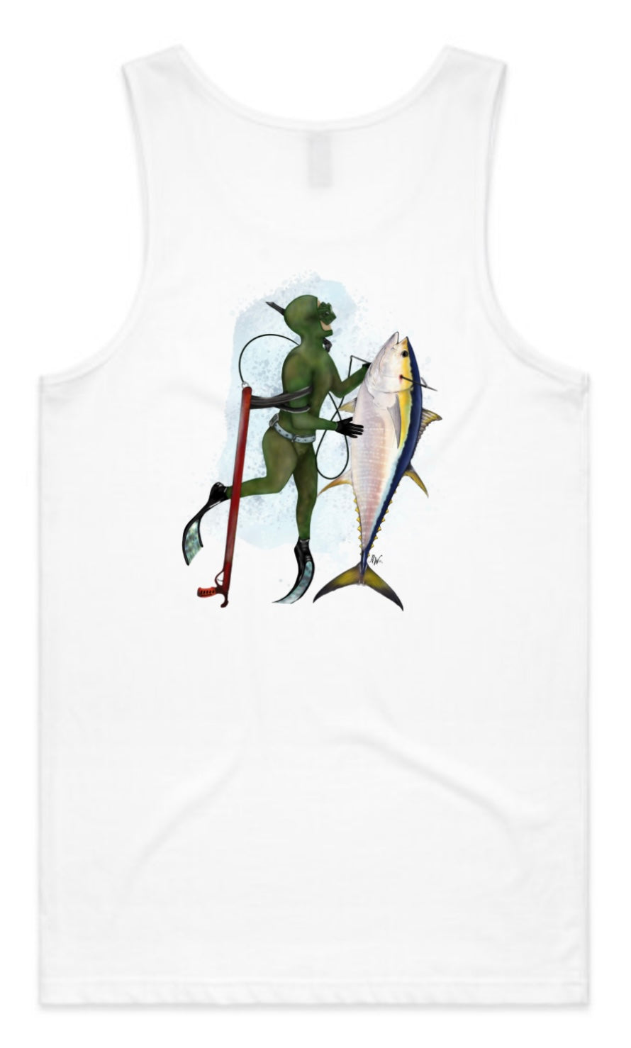 Diver With Yellow Fin Tuna Singlet