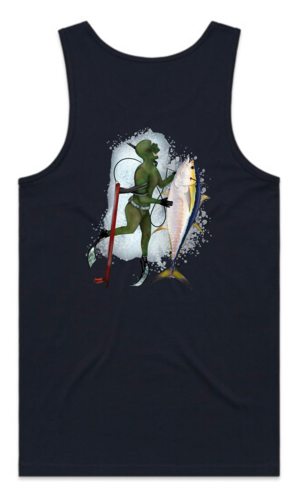 Diver With Yellow Fin Tuna Singlet