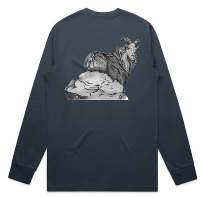 Black and White Bull Tahr Long Sleeve