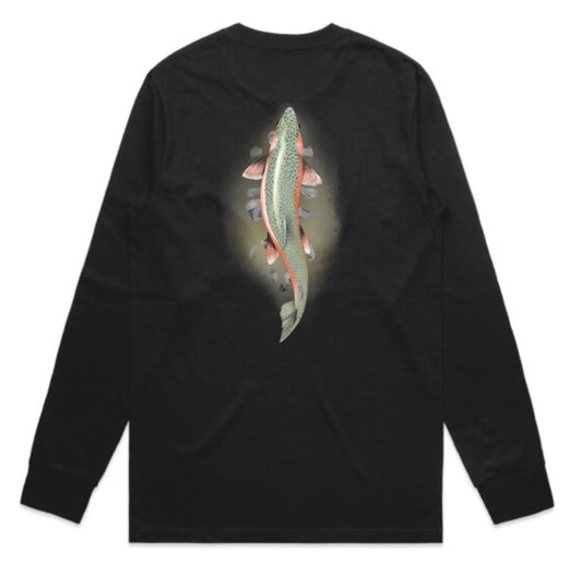 Above Rainbow Trout With Rocks Long Sleeve