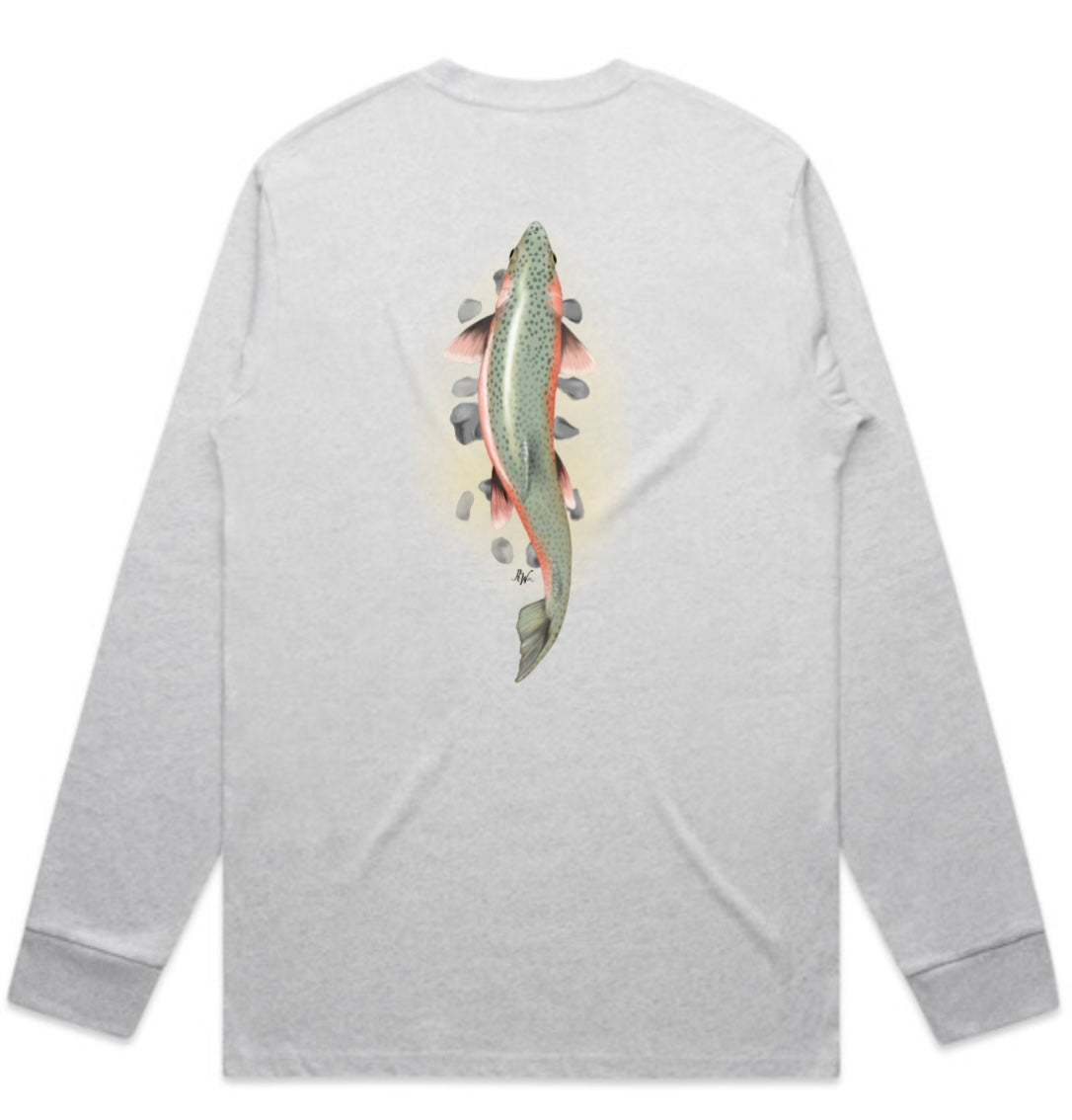 Above Rainbow Trout With Rocks Long Sleeve