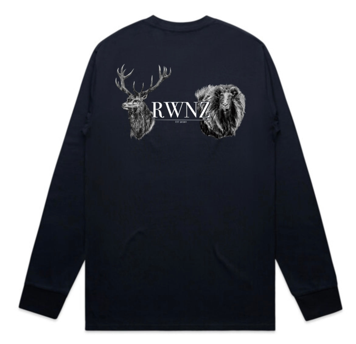 Red Stag and Bull Tahr Head Long Sleeve