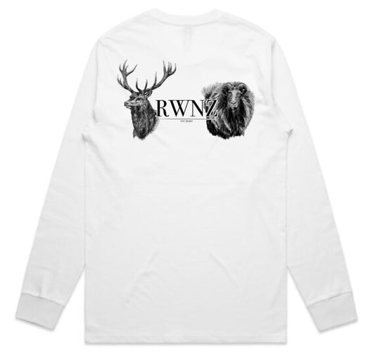 Red Stag and Bull Tahr Head Long Sleeve