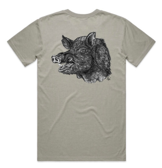 Black and White Boar Head T-Shirt