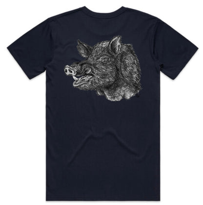 Black and White Boar Head T-Shirt
