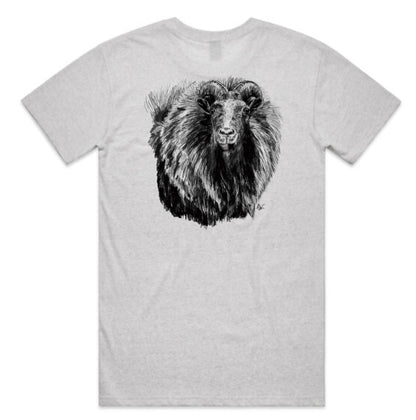 Black and White Bull Tahr Head T-Shirt