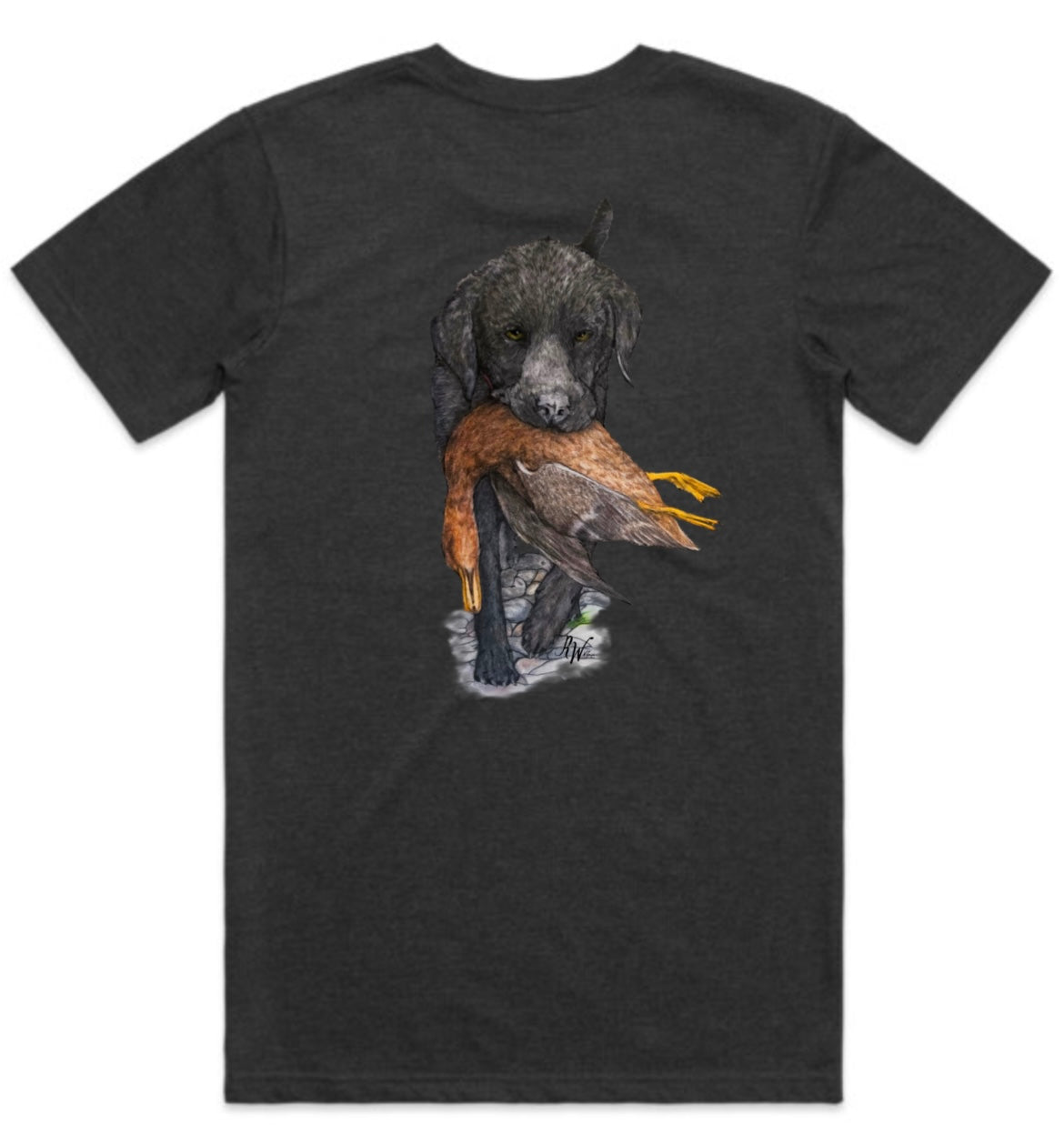 Black Lab Carrying Mallard T-Shirt