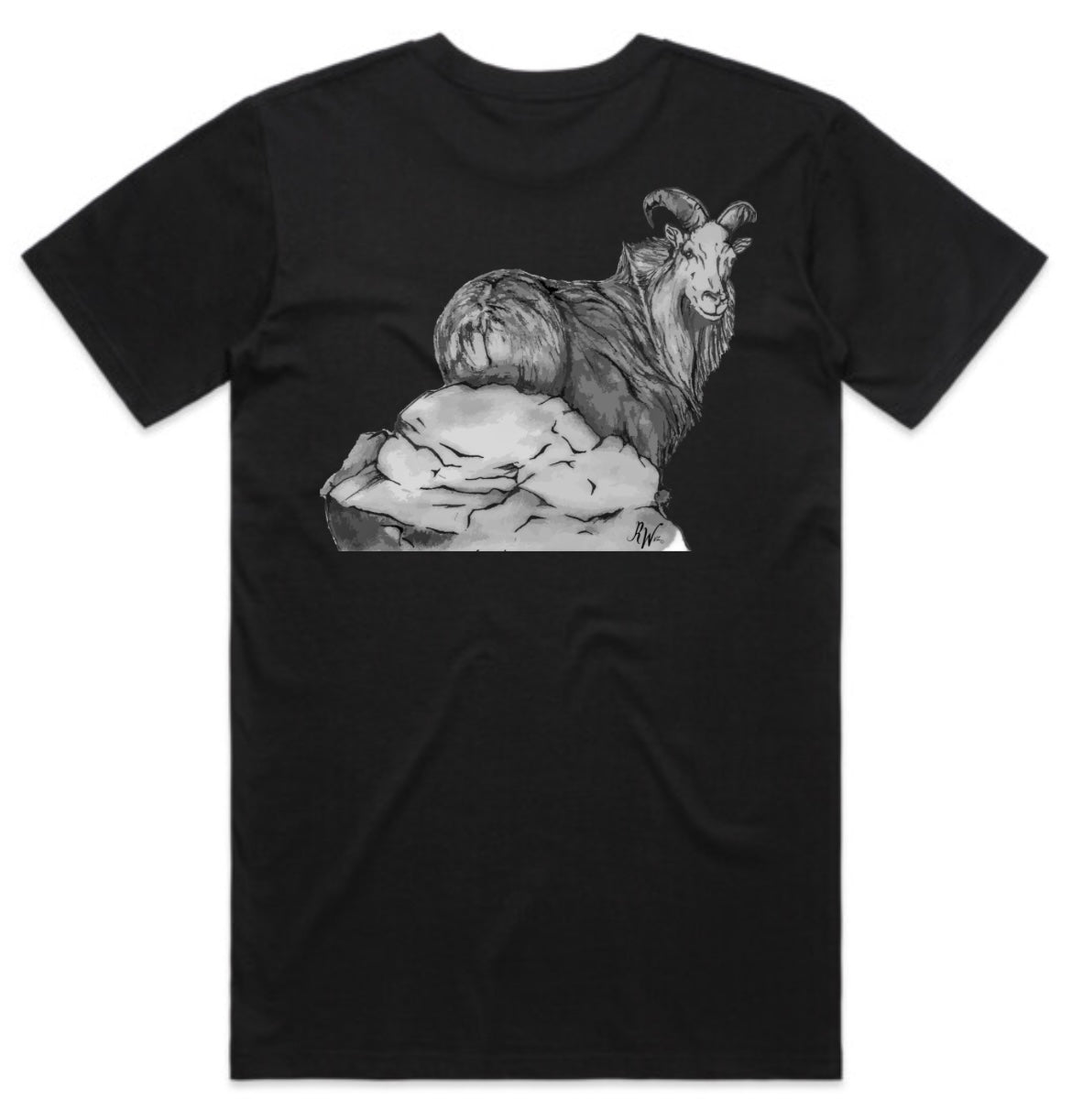 Black and White Bull Tahr T-Shirt