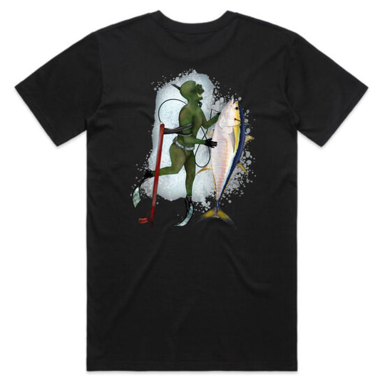 Diver with Yellow Fin Tuna T-Shirt