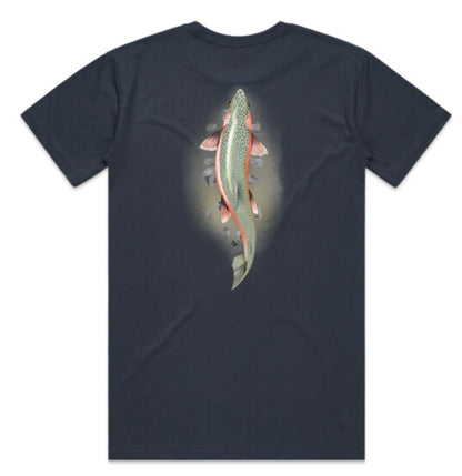 Above Trout with Rocks of T-Shirt