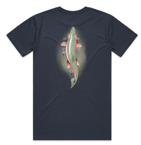 Above Trout with Rocks of T-Shirt