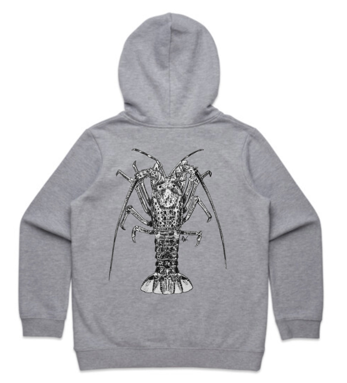 Kids Black and White Crayfish Hoodie