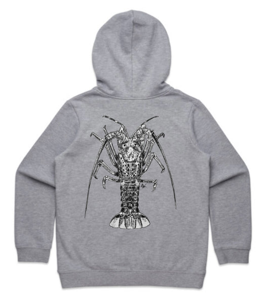 Kids Black and White Crayfish Hoodie