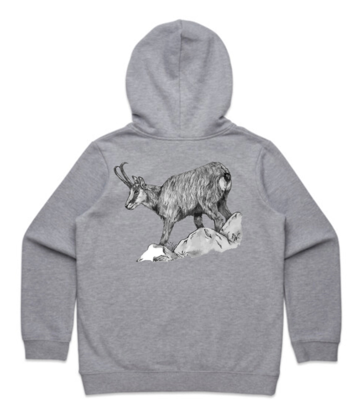 Kids Black and White Chamois Hoodie