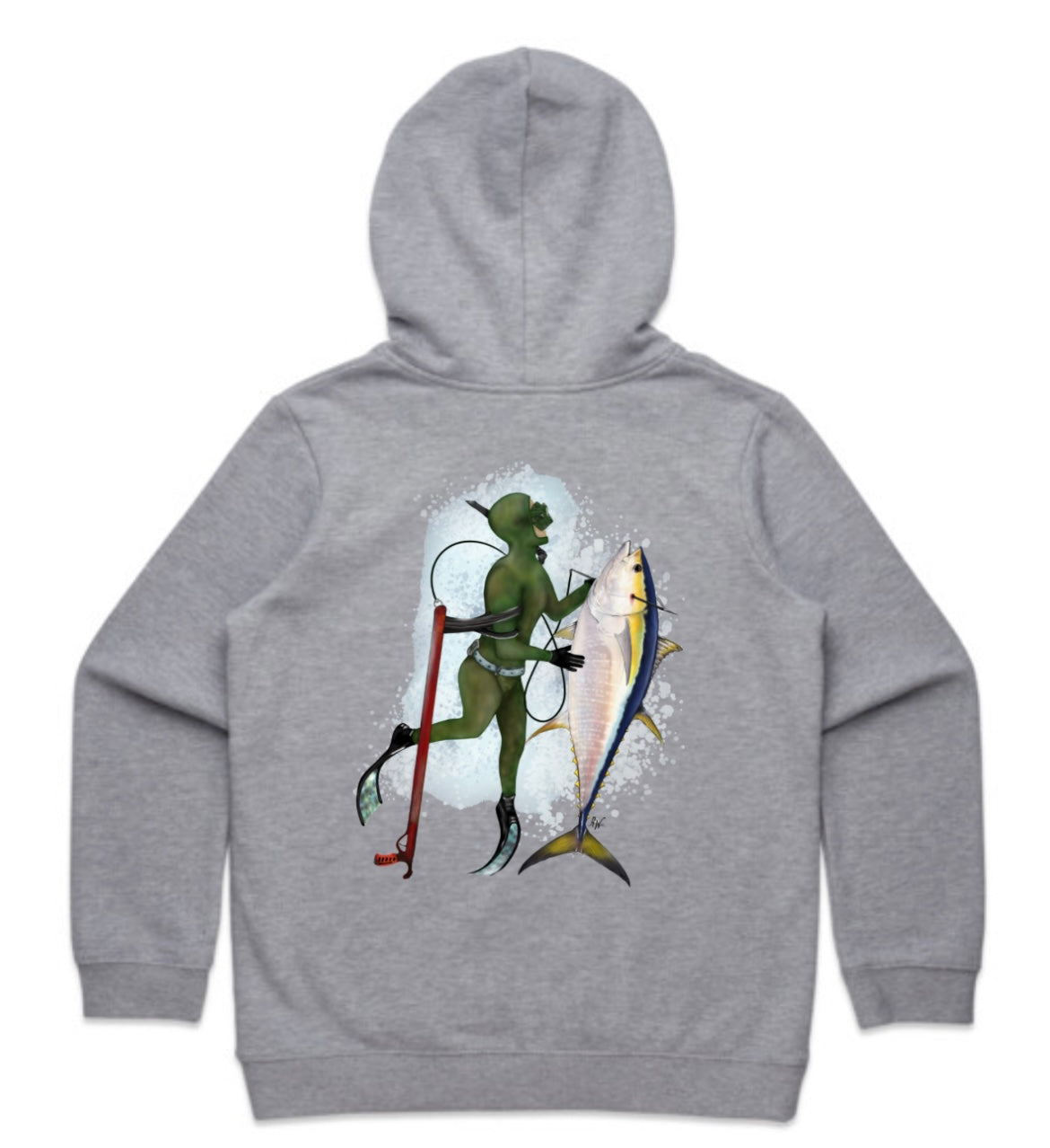 Kids Diver with Yellow Fin Tuna Hoodie