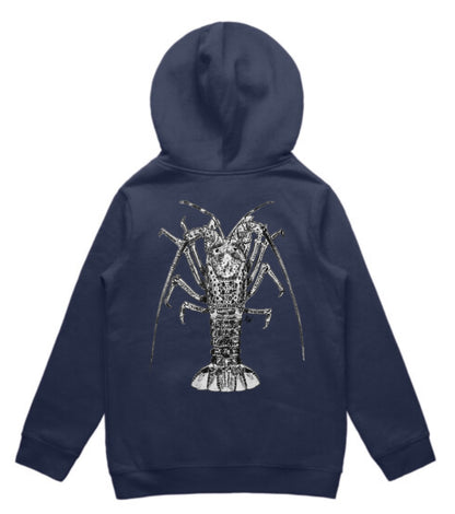 Kids Black and White Crayfish Hoodie
