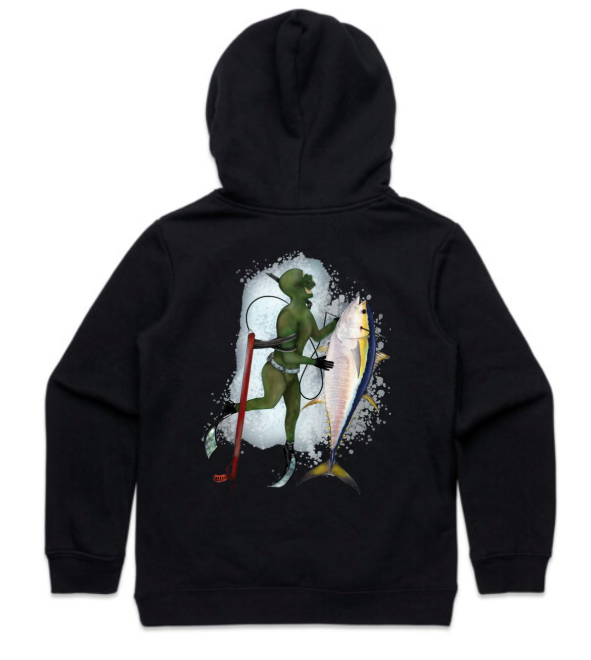 Kids Diver with Yellow Fin Tuna Hoodie