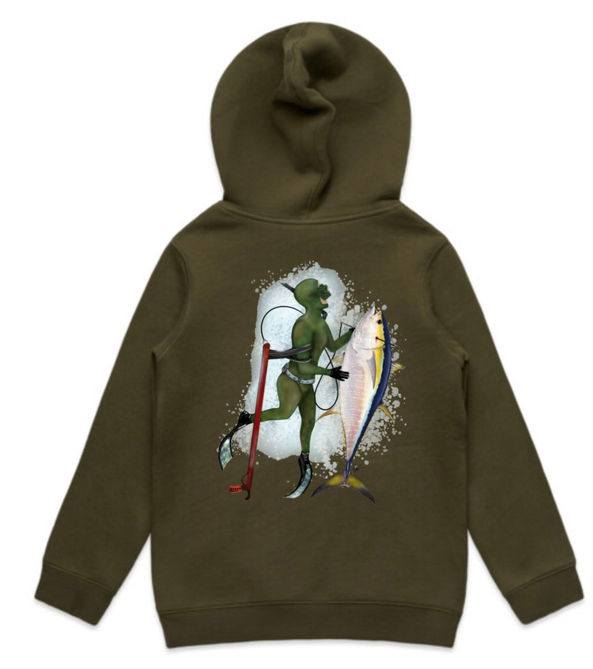 Kids Diver with Yellow Fin Tuna Hoodie