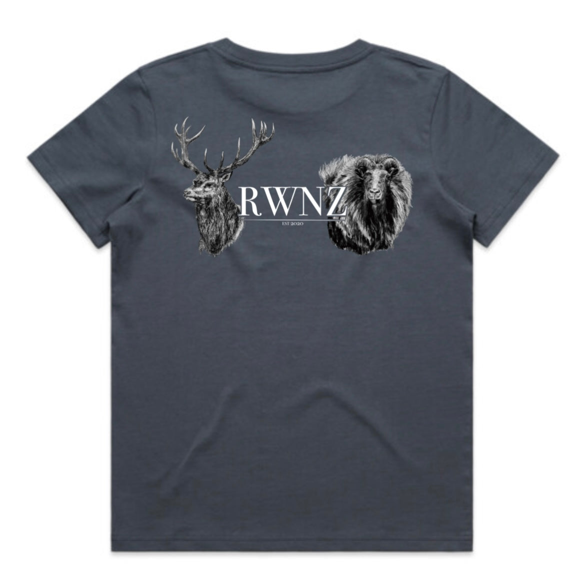 Kids Stag and Bull Tahr Head T-Shirt