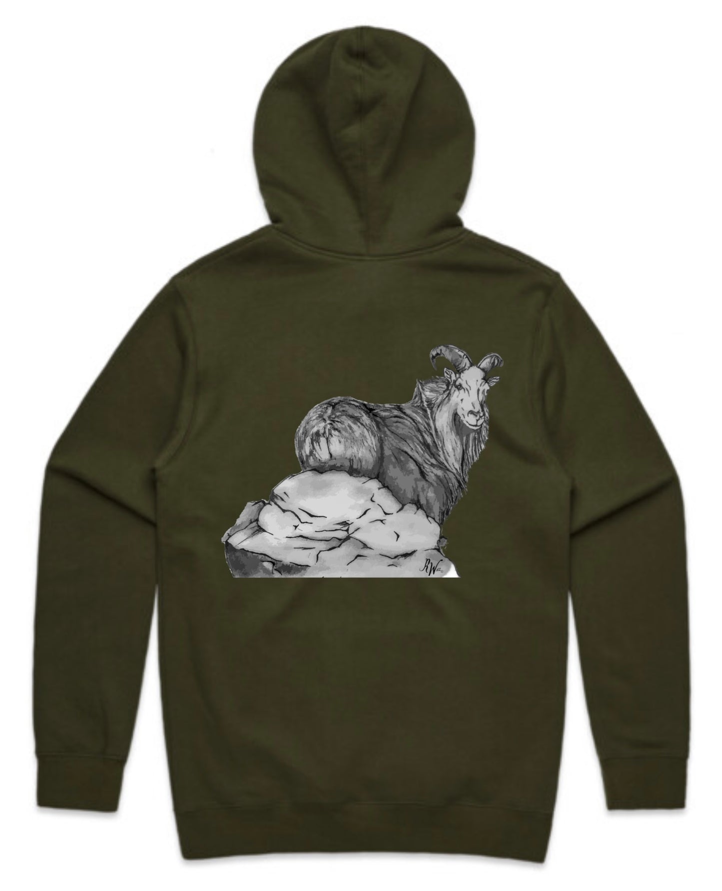 Black and White Bull Tahr Hoodie