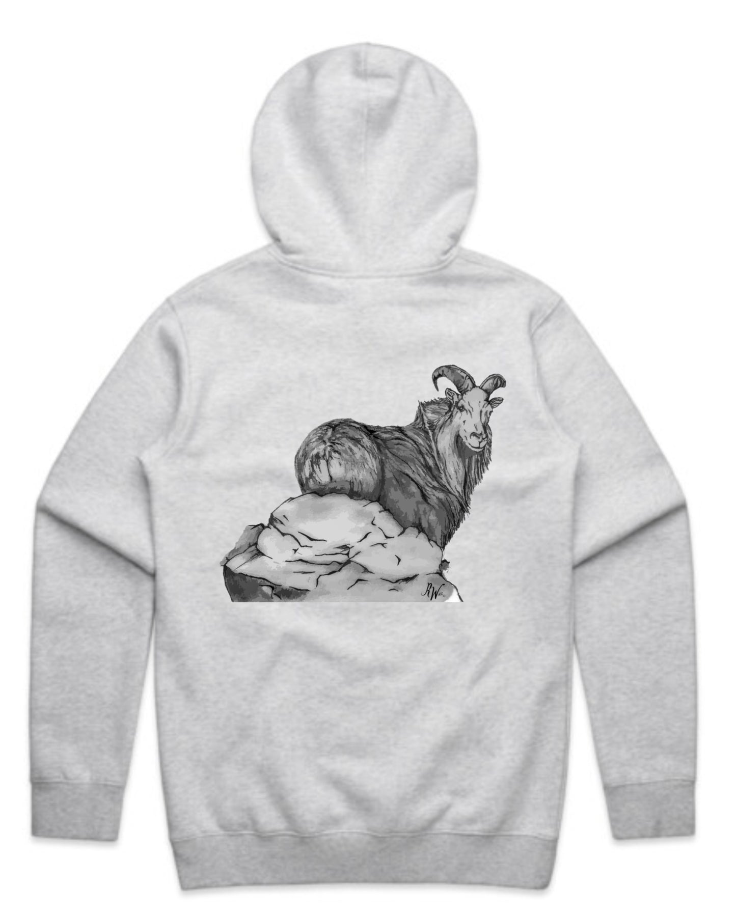 Black and White Bull Tahr Hoodie