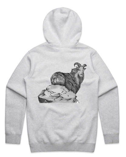 Black and White Bull Tahr Hoodie