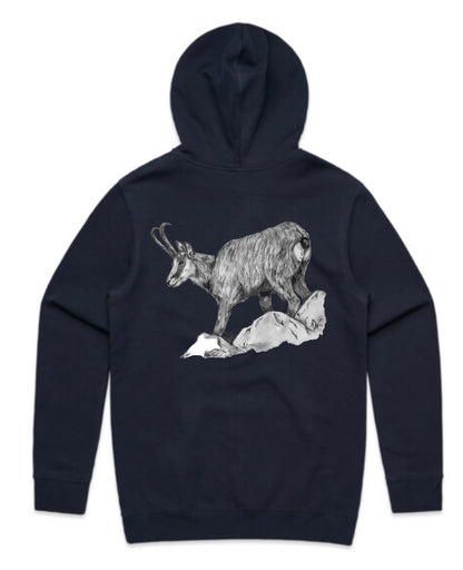 Black and White Chamois Hoodie