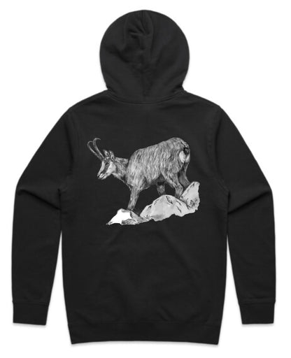 Black and White Chamois Hoodie